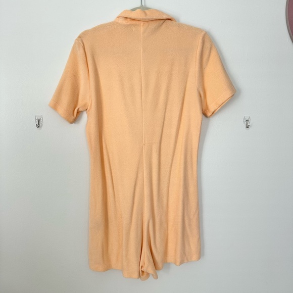 Reformation Terry Clothe Romper in Creamsicle - Picture 3 of 4